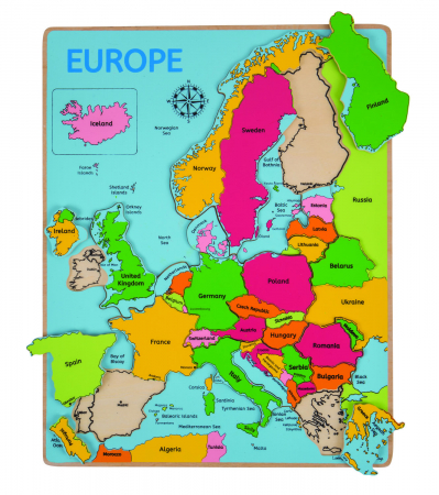 Formakirakós - BigJigs-Puzzle-incastru-harta-Europei