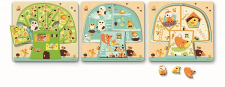 Jocuri si Jucarii Educative - Djeco-Puzzle-lemn-copacul
