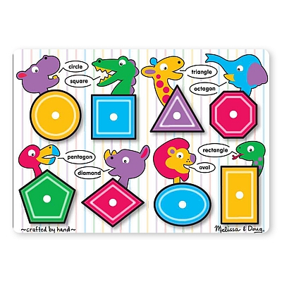 Olcsó ajándékok gyerekeknek - Melissa-Doug-Puzzle-lemn-Forme-geometrice