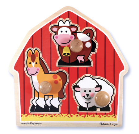 Baba kirakósok - Melissa-Doug-Puzzle-lemn-jumbo-Ferma