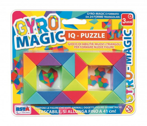 Játékok 3-5 éveseknek - Puzzle magic giroscopic RS Toys cu 24 forme triunghiulare