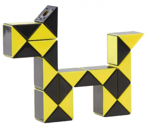 Jucarii +4 Ani - Puzzle-Magic-Sarpe-3D-Clown-Games,-plastic,-24-piese,-galben-Clown-Games