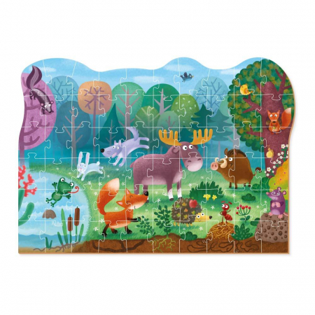 Dodo Puzzle - Minunatele animalute din padure 60 piese  [1]