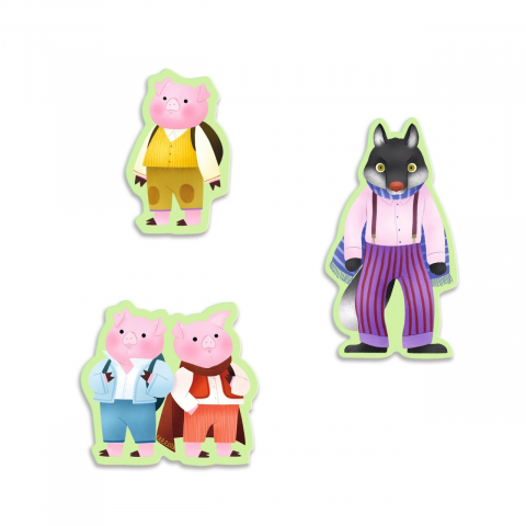 Puzzle poveste Cei trei purcelusi, Djeco [1]