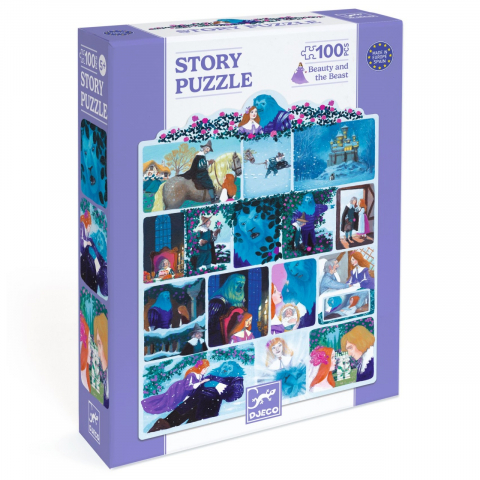 Puzzle-poveste-Frumoasa-si-bestia,-Djeco-Djeco