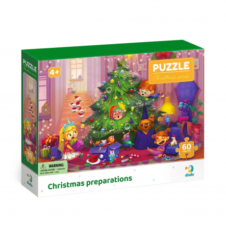 Szezonális játékok - Dodo Puzzle - Pregatiri de Craciun 60 piese