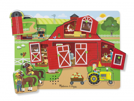 Játékok 0-12 hónaposoknak - Melissa & Doug Puzzle sonor Ferma - Melissa and Doug