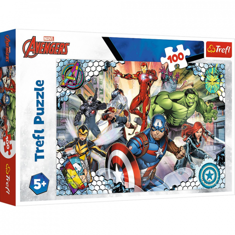 Jucarii sub 50 RON - Puzzle Trefl 100 Avengers Razbunatorii Faimosi