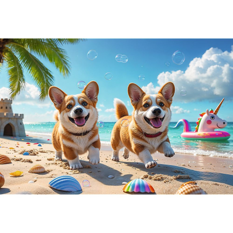 Puzzle Trefl 100 Catel Corgi [1]