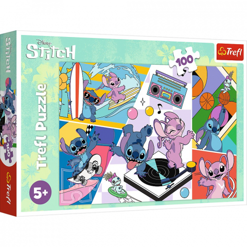 Jucarii 3-5 ani - Puzzle Trefl 100 Stitch Amintirile Lui Stitch