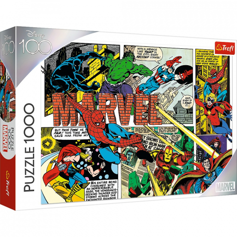 Játékok 9-12 éveseknek - Puzzle Trefl 1000 Disney 100 Eroii Marvel