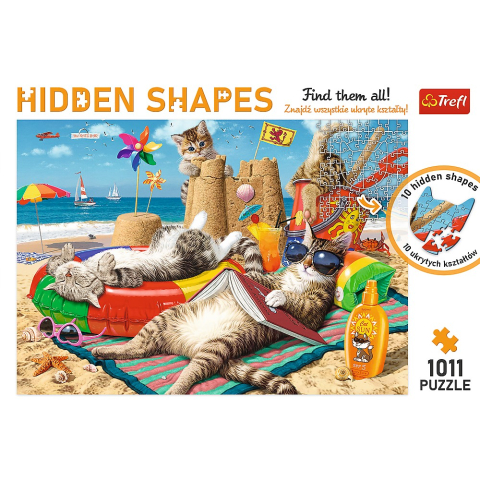 Trefl-Puzzle Trefl 1000 Forme Ascunse Felinele Dragute [2]