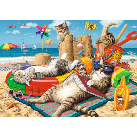 Trefl-Puzzle Trefl 1000 Forme Ascunse Felinele Dragute [1]
