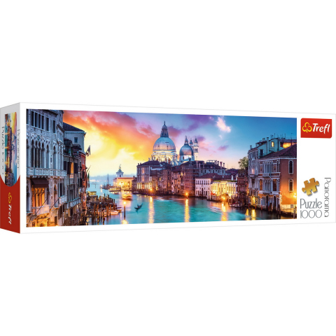Játékok 9-12 éveseknek - Puzzle Trefl 1000 Panorama Canal Grande Venetia