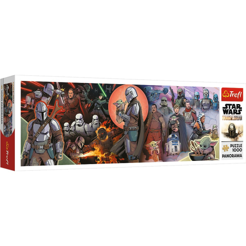 Jucarii sub 50 RON - Trefl-Puzzle Trefl 1000 Panorama Star Wars Avaneturile Mandalorianului