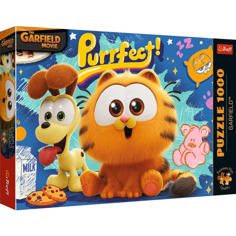 Oktató játékok - Puzzle Trefl 1000 Premium Plus Garfield