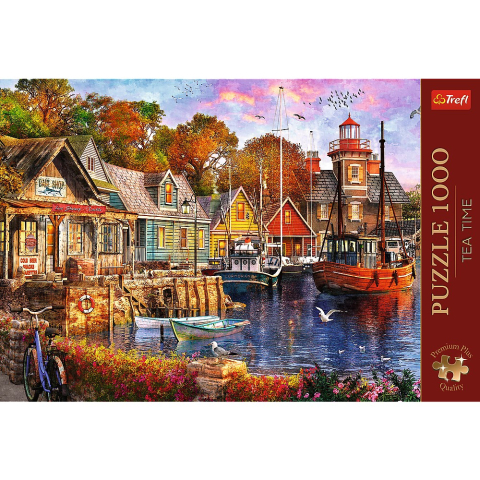Puzzle Trefl 1000 Premium Plus Tea Time Portul Minunat [2]