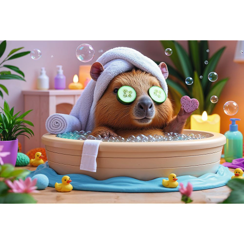 Puzzle Trefl 160 Capibara La Spa [1]