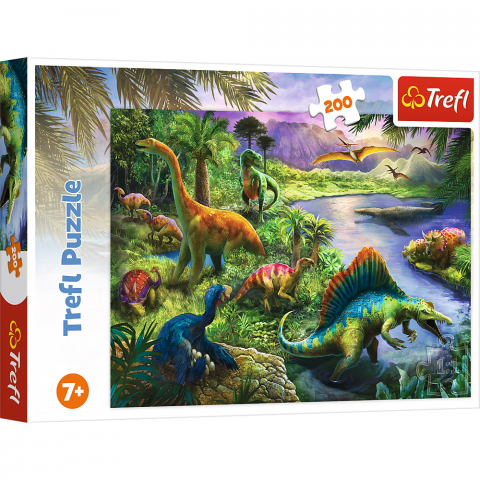 Játékok 50 RON alatt - Puzzle Trefl 200 Lumea Dinozaurilor