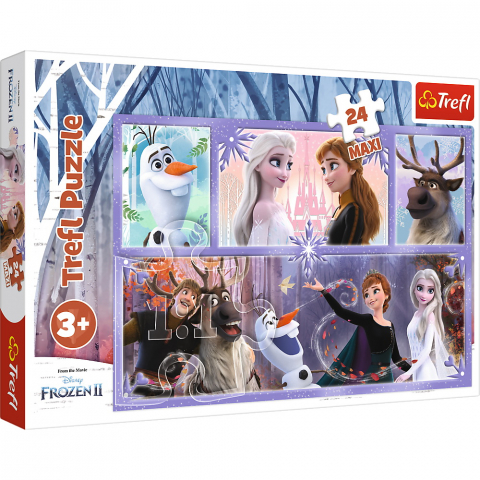Játékok 3-5 éveseknek - Puzzle Trefl 24 Maxi Frozen2 O Lume Magica