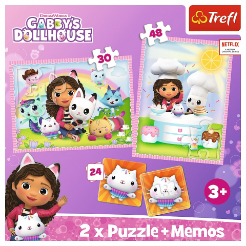Puzzle Trefl 2In1 Memo Gabbys Dollhouse Gabi Si Prietenii Ei [4]