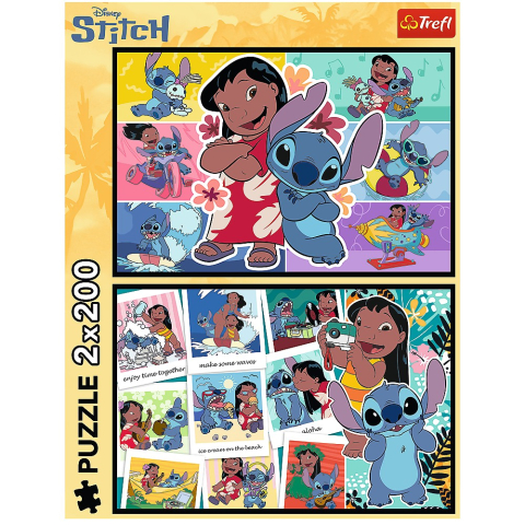 Trefl-Puzzle Trefl 2X200 Disney Lilo Si Stitch Viata Fericita [3]