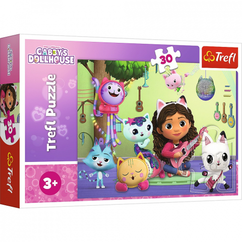 Játékok 50 RON alatt - Puzzle Trefl 30 Gabbys Dollhouse Casa Lui Gabby