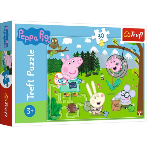 Játékok 50 RON alatt - Puzzle Trefl 30 Peppa Pig In Drumetie