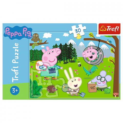 Puzzle Trefl 30 Peppa Pig In Drumetie [2]