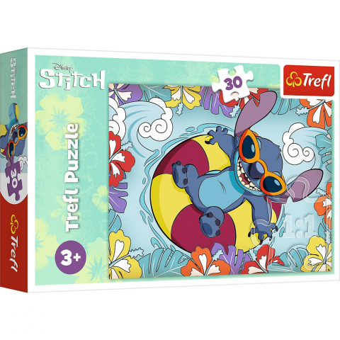 Jucarii 3-5 ani - Puzzle Trefl 30 Stitch In Vacanta