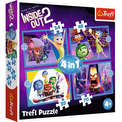 Jucarii educative - Trefl-Puzzle Trefl 4In1 Disney Inside Out 2 O Lume Plina De Emotii