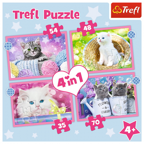 Puzzle Trefl 4In1 Pisicutele Dragalase [5]