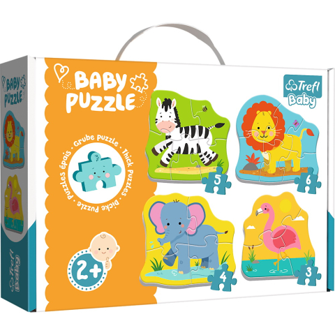Oktató játékok - Puzzle Trefl Baby Clasic Animale Safari 8 Piese