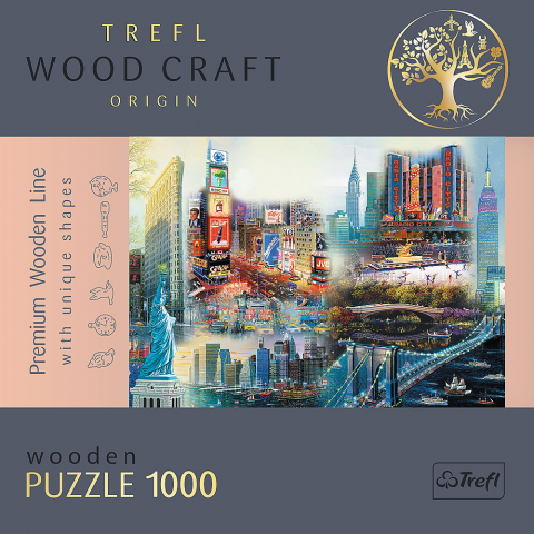 Puzzle Trefl Din Lemn 1000 Piese New York  [4]