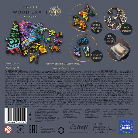 Puzzle Trefl Din Lemn 500+1 Piese Catelusii Dragalasi [3]