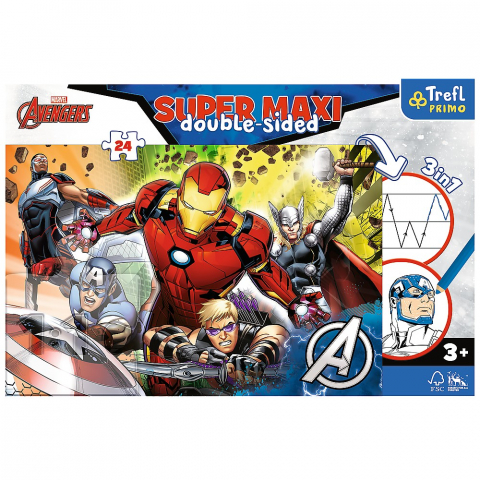 Puzzle Trefl Primo 24 Super Maxi Disney Marvel Razbunatorii Puternici [3]