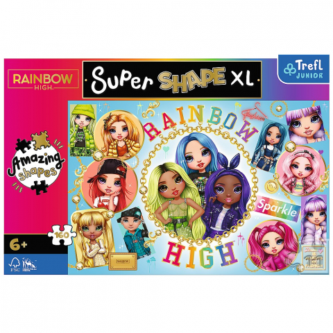 Puzzle Trefl Primo Super Shape Xxl 160 Rainbow High Prietenele Colorate [2]
