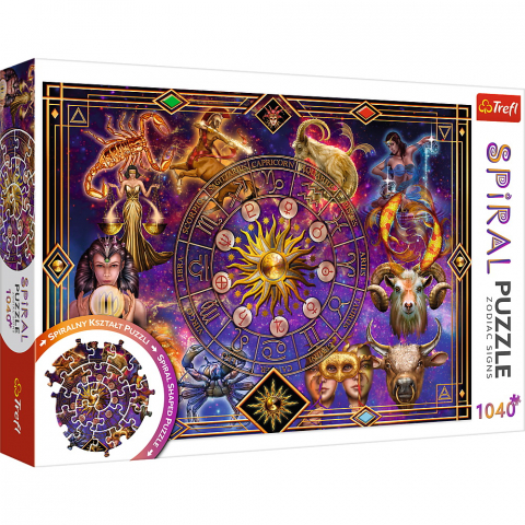 Játékok 9-12 éveseknek - Puzzle Trefl Spiral 1040 Piese Semne Zodiacale