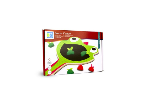 Oktató játékok - Racheta de tenis copii cu scai Soparla mancacioasa - Geko racket - jucarii de exterior - BS Toys