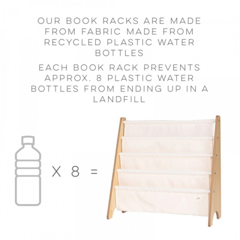 Baba kiegészítők - Raft organizator de carti pentru copii, material reciclat Terrazzo Clay, 3 Sprouts