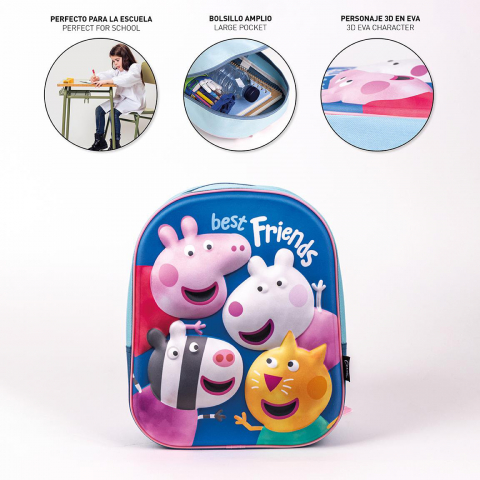 Cerda-Rucsac 3D Peppa Pig Best Friends, 25x31x10 cm [5]