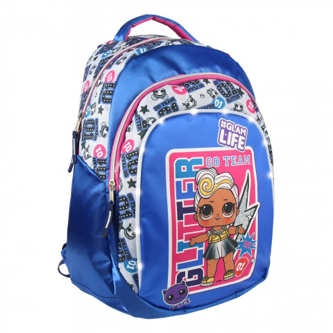 Jucarii 3-5 ani - Cerda-Rucsac Cerda L.O.L. cu buzunar frontal si led-uri, 31x47x24 cm