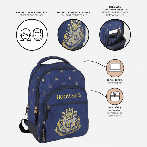 Cerda-Rucsac Harry Potter Hogwarts Blue, 31x44x13.5 cm [4]