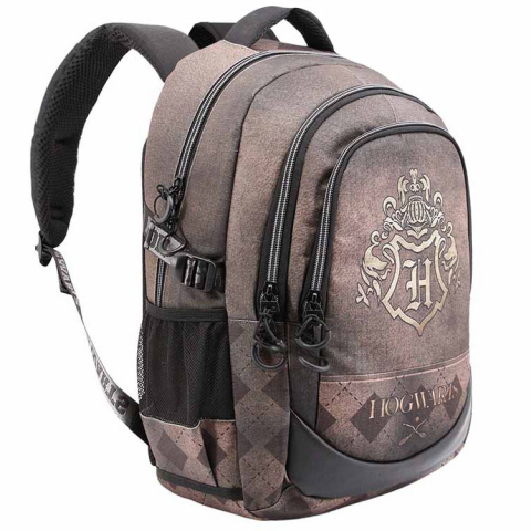 Játékok 3-5 éveseknek - Rucsac Harry Potter Hogwarts Brown cu port USB, 30x44x17 cm