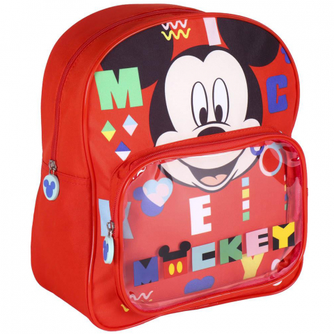 Jucarii 3-5 ani - Cerda-Rucsac Mickey Mouse cu buzunar transparent, 25x30x12 cm