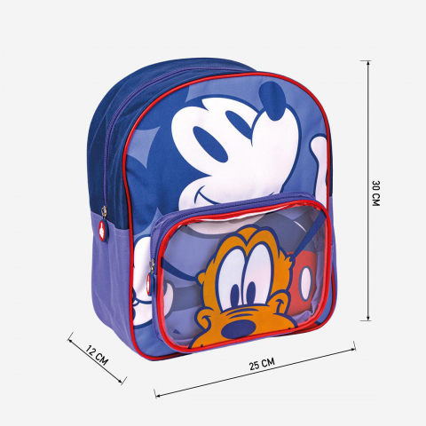 Cerda-Rucsac Mickey Mouse cu buzunar transparent, 25x30x12 cm [1]
