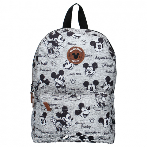 Jucarii 3-5 ani - Vadobag-Rucsac Mickey Mouse Never Out Of Style Grey, Vadobag, 33x23x12 cm