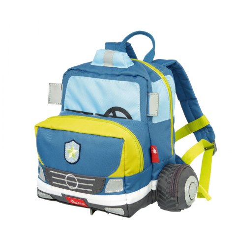 Jucarii 3-5 ani - Sigikid-Rucsac pentru copii Masina de politie cu roti si detalii 3D, Sigikid