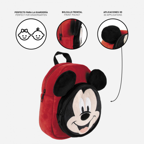 Cerda-Rucsac plusat Mickey Mouse, 18x22x8 cm [3]