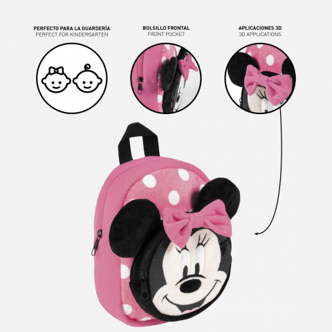 Rucsac plusat Minnie Mouse, 18x22x8 cm [3]